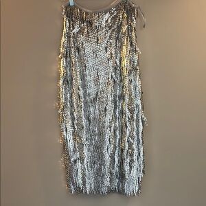 Anthropologie Silver Skirt